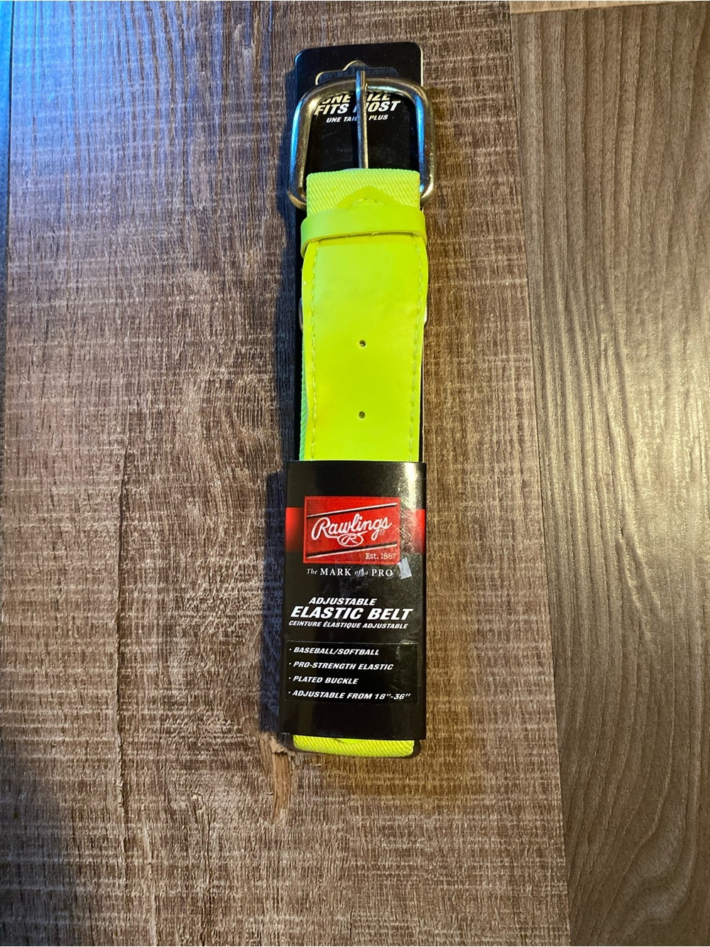 Rawlings Men’s Elastic Belt in High-Visibility Yellow
